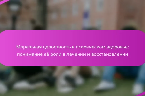Моральная целостность в психическом здоровье: понимание её роли в лечении и восстановлении