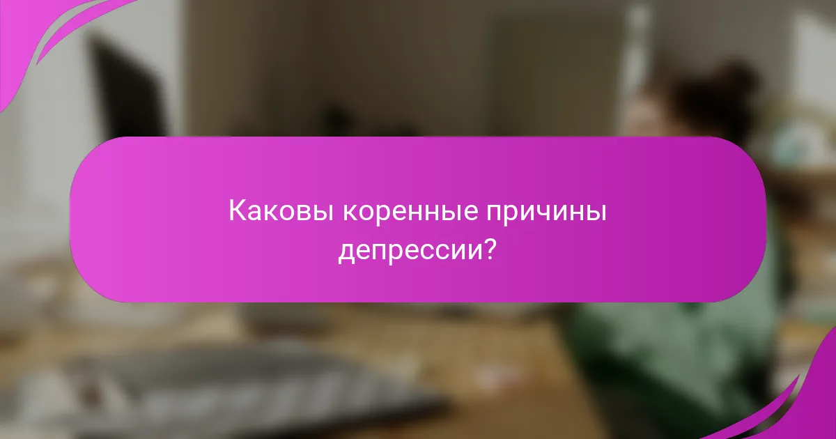 Каковы коренные причины депрессии?